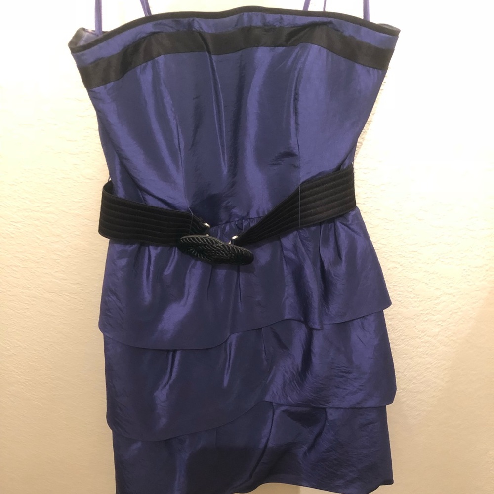 Max & Cleo Strapless Tiered Cocktail Dress